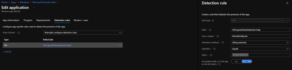 Win32 app requirements for Remote Help